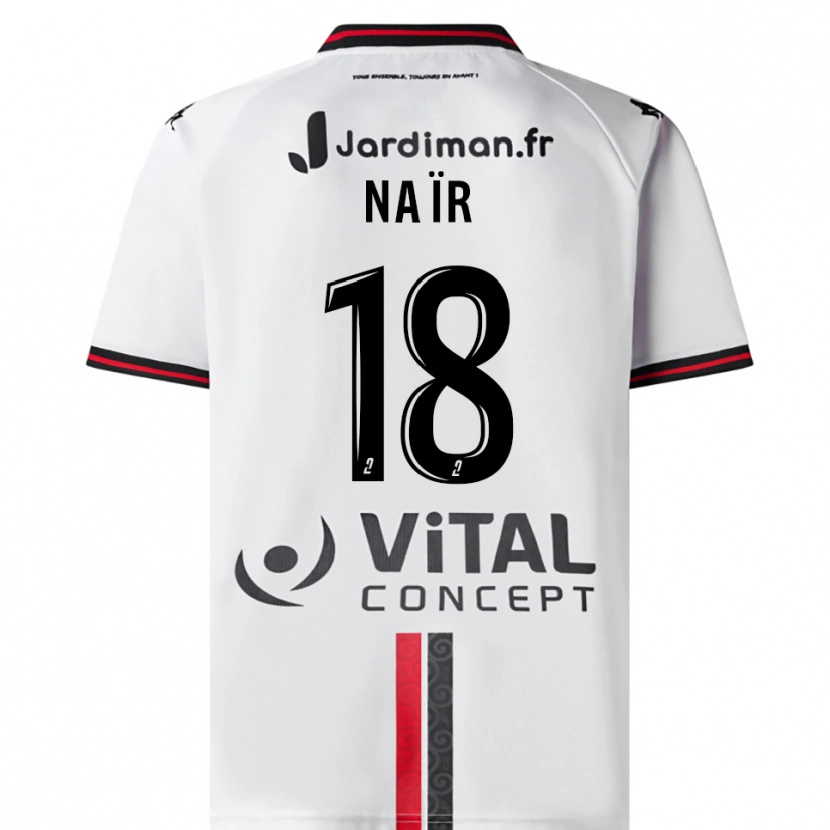 Danxen Dames Sohaib Naïr #18 Wit Rood Uitshirt Uittenue 2025/26 T-Shirt België
