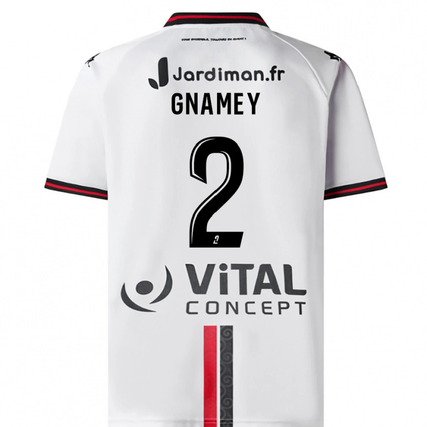 Danxen Dames Servais Gnamey #2 Wit Rood Uitshirt Uittenue 2025/26 T-Shirt België