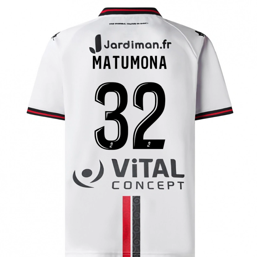 Danxen Dames Jérémie Matumona #32 Wit Rood Uitshirt Uittenue 2025/26 T-Shirt België