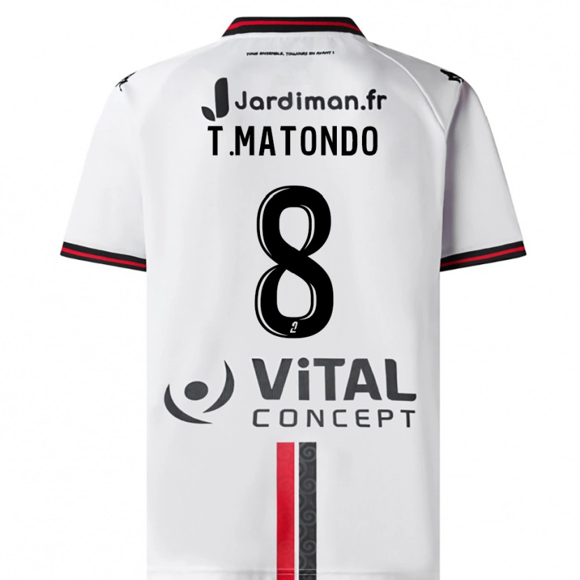 Danxen Dames Trésor Matondo #8 Wit Rood Uitshirt Uittenue 2025/26 T-Shirt België