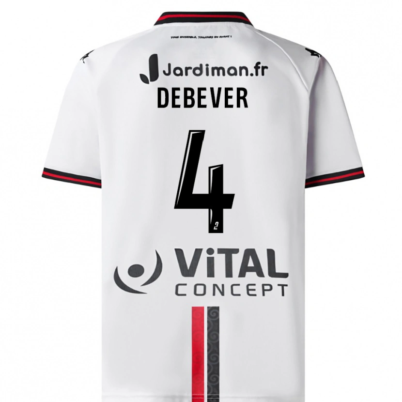 Danxen Dames Julie Debever #4 Wit Rood Uitshirt Uittenue 2025/26 T-Shirt België