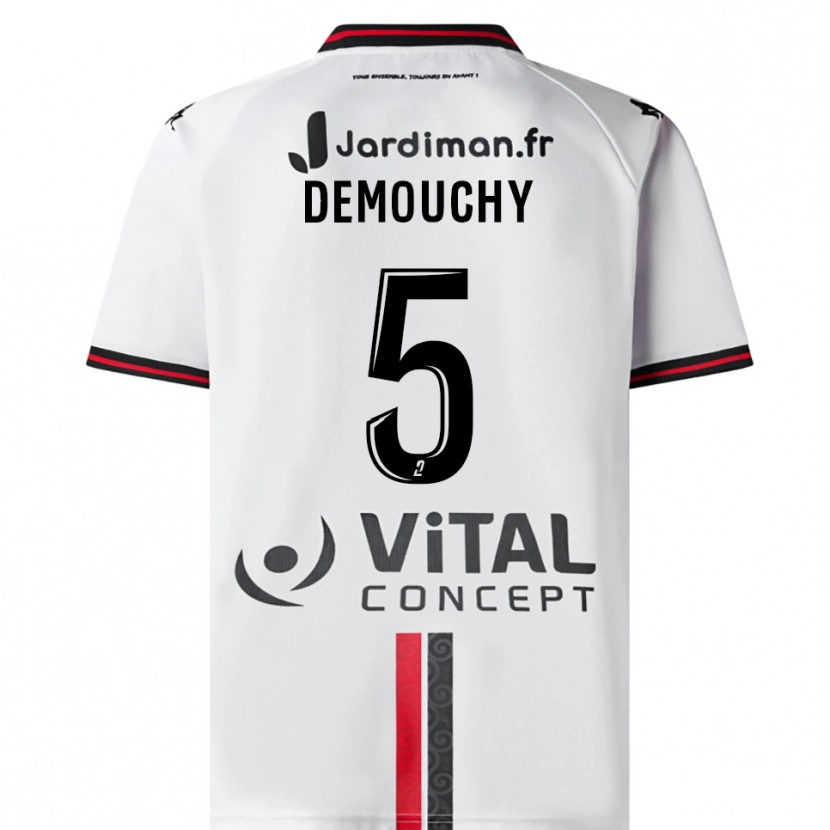 Danxen Dames Albin Demouchy #5 Wit Rood Uitshirt Uittenue 2025/26 T-Shirt België