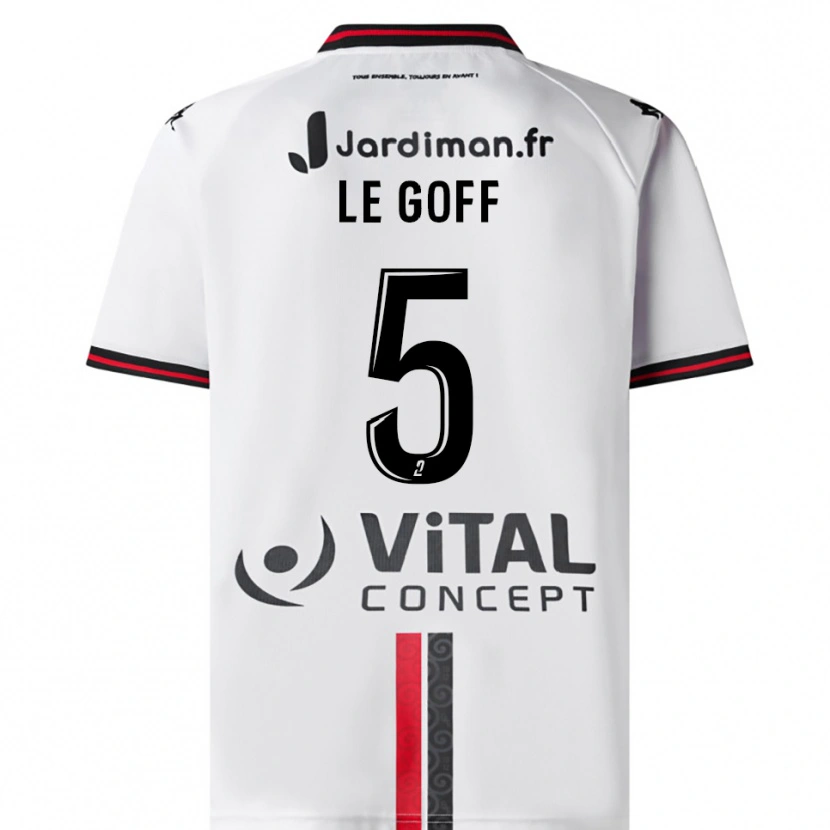 Danxen Dames Nathan Le Goff #5 Wit Rood Uitshirt Uittenue 2025/26 T-Shirt België