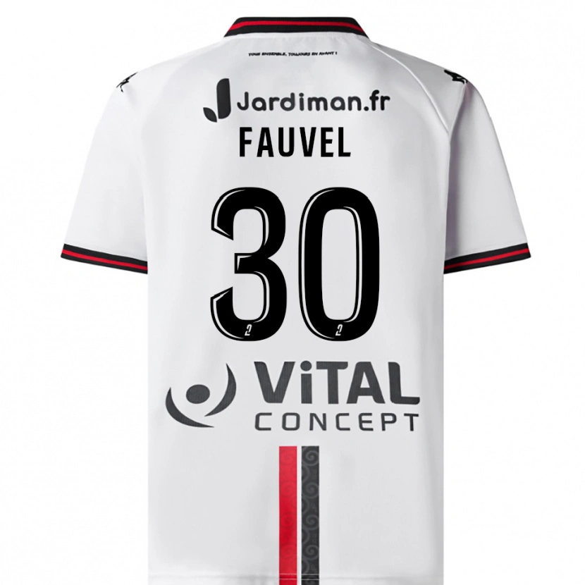 Danxen Dames Agathe Fauvel #30 Wit Rood Uitshirt Uittenue 2025/26 T-Shirt België