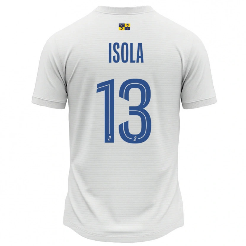 Danxen Dames Baptiste Isola #13 Wit Blauw Uitshirt Uittenue 2025/26 T-Shirt België