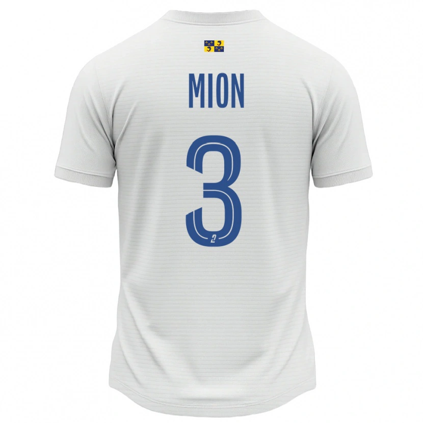 Danxen Dames Mathieu Mion #3 Wit Blauw Uitshirt Uittenue 2025/26 T-Shirt België