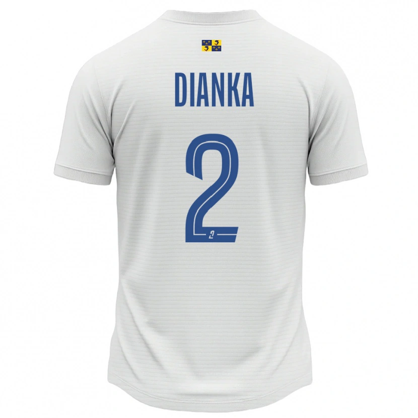 Danxen Dames Djibril Dianka #2 Wit Blauw Uitshirt Uittenue 2025/26 T-Shirt België