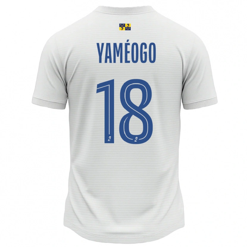 Danxen Dames Bachirou Yaméogo #18 Wit Blauw Uitshirt Uittenue 2025/26 T-Shirt België