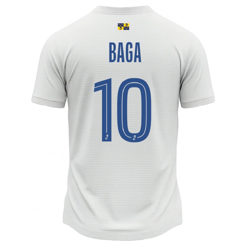 Danxen Dames Laurine Baga #10 Wit Blauw Uitshirt Uittenue 2025/26 T-Shirt België