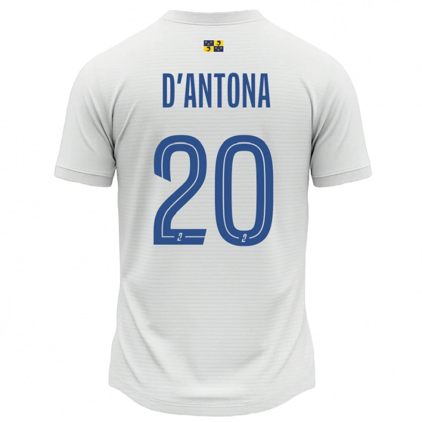Danxen Dames Mattéo D'antona #20 Wit Blauw Uitshirt Uittenue 2025/26 T-Shirt België