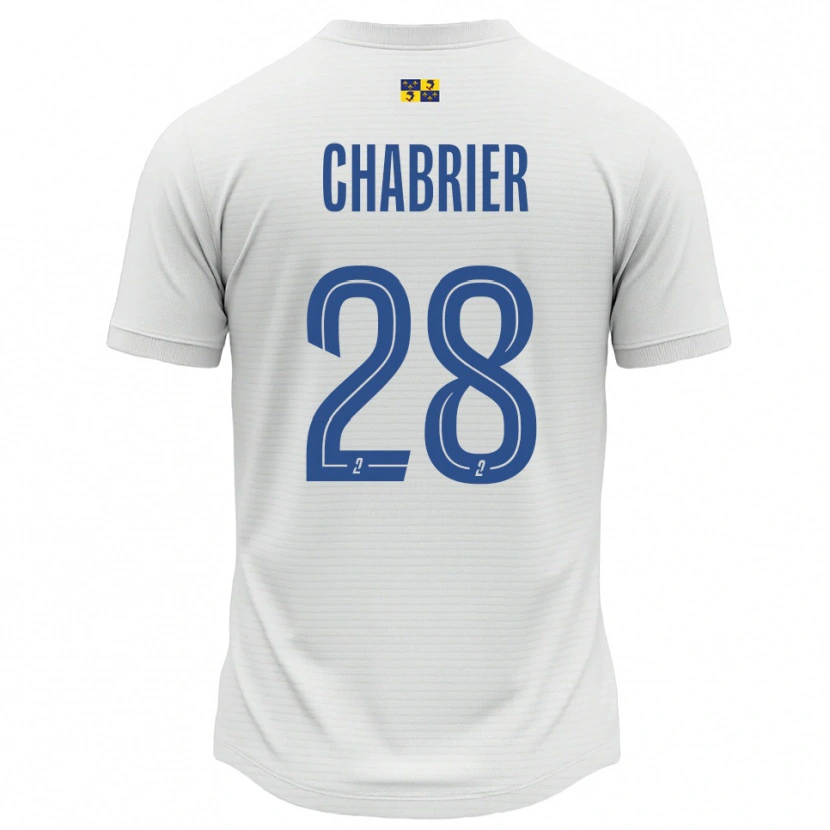 Danxen Dames Mélanie Chabrier #28 Wit Blauw Uitshirt Uittenue 2025/26 T-Shirt België