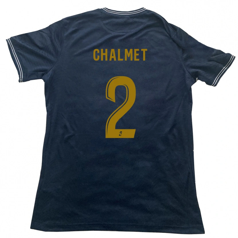 Danxen Dames Maël Chalmet #2 Marine Goud Uitshirt Uittenue 2025/26 T-Shirt België