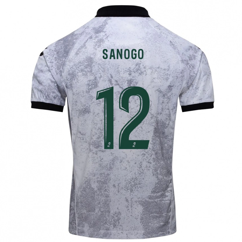 Danxen Dames Aboudramane Sanogo #12 Wit Zwart Uitshirt Uittenue 2025/26 T-Shirt België