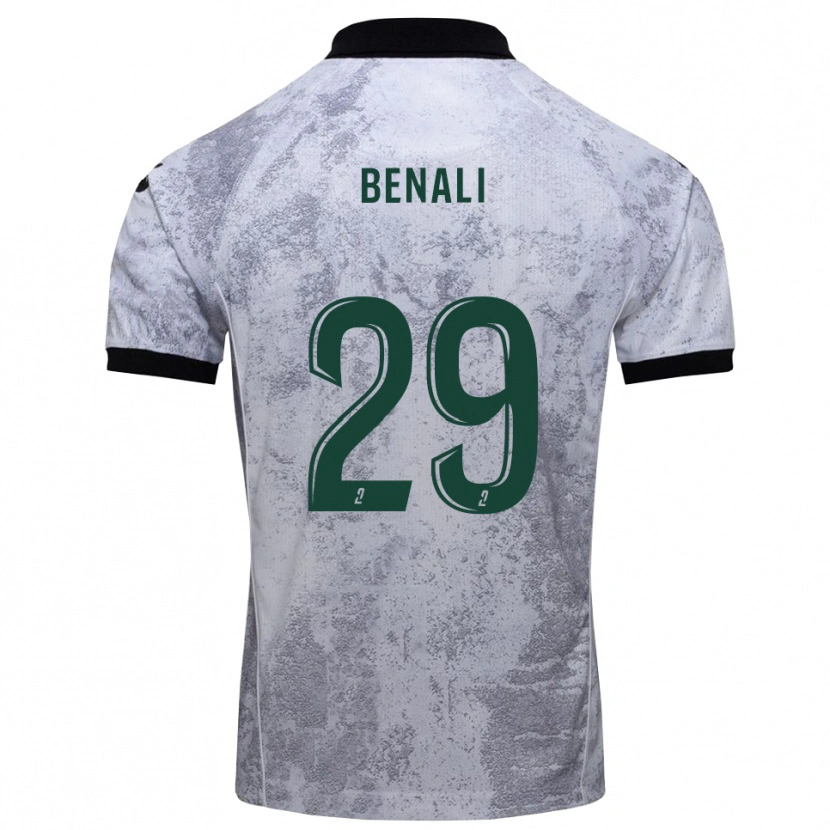 Danxen Dames Hacène Benali #29 Wit Zwart Uitshirt Uittenue 2025/26 T-Shirt België