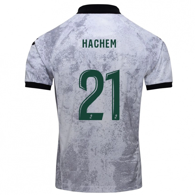 Danxen Dames Abdelsamad Hachem #21 Wit Zwart Uitshirt Uittenue 2025/26 T-Shirt België
