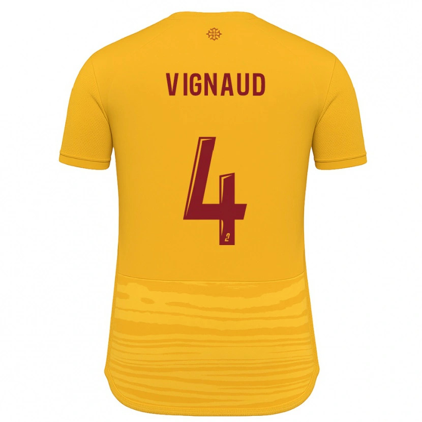 Danxen Dames Emile Vignaud #4 Oranje Bourgondisch Uitshirt Uittenue 2025/26 T-Shirt België