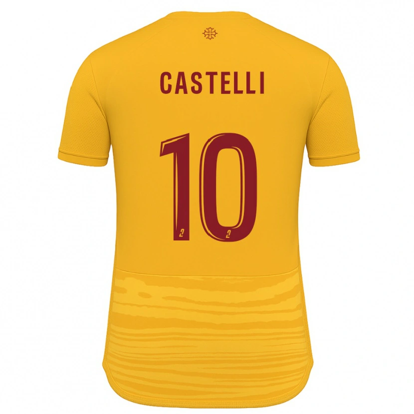 Danxen Dames Fabio Castelli #10 Oranje Bourgondisch Uitshirt Uittenue 2025/26 T-Shirt België