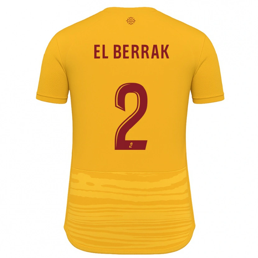 Danxen Dames Nael El Berrak #2 Oranje Bourgondisch Uitshirt Uittenue 2025/26 T-Shirt België