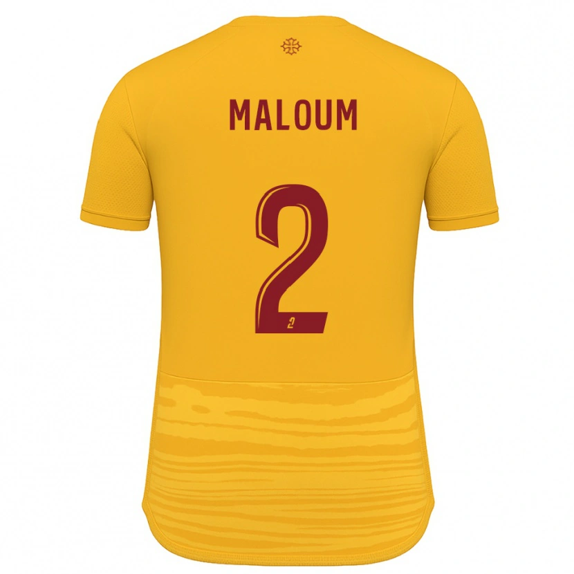 Danxen Dames Bilal Maloum #2 Oranje Bourgondisch Uitshirt Uittenue 2025/26 T-Shirt België