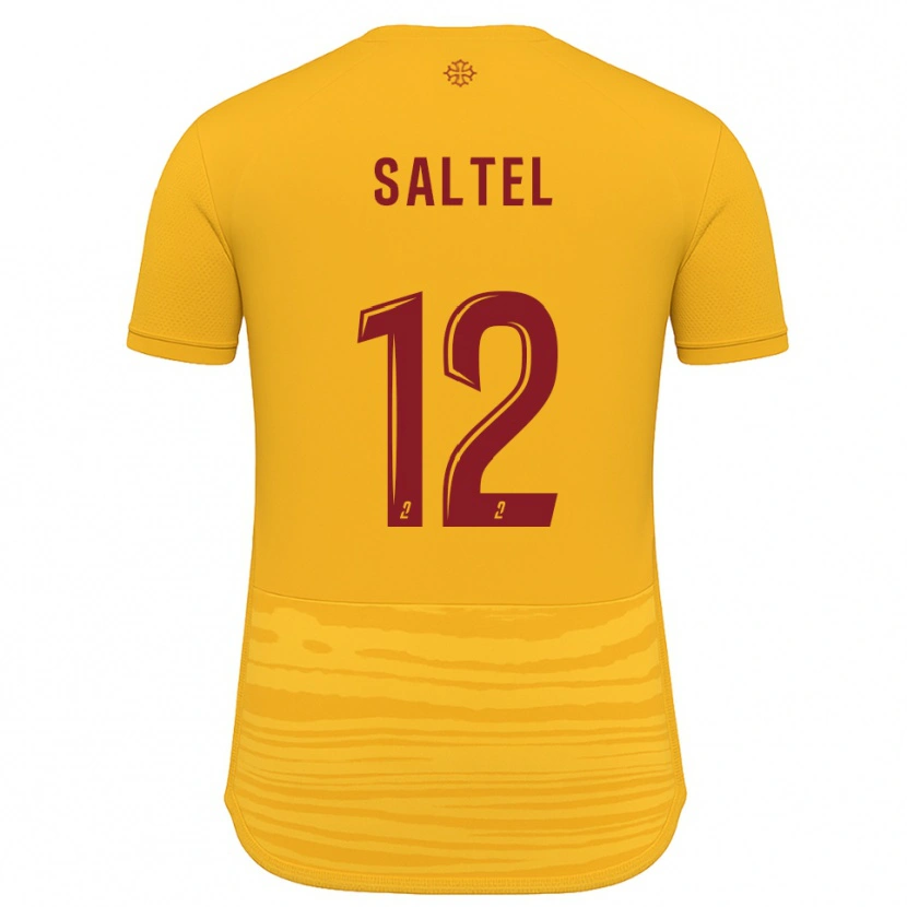 Danxen Dames Maëlle Saltel #12 Oranje Bourgondisch Uitshirt Uittenue 2025/26 T-Shirt België