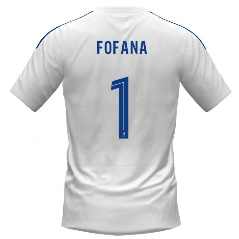 Danxen Dames Cheik Fofana #1 Wit Blauw Uitshirt Uittenue 2025/26 T-Shirt België
