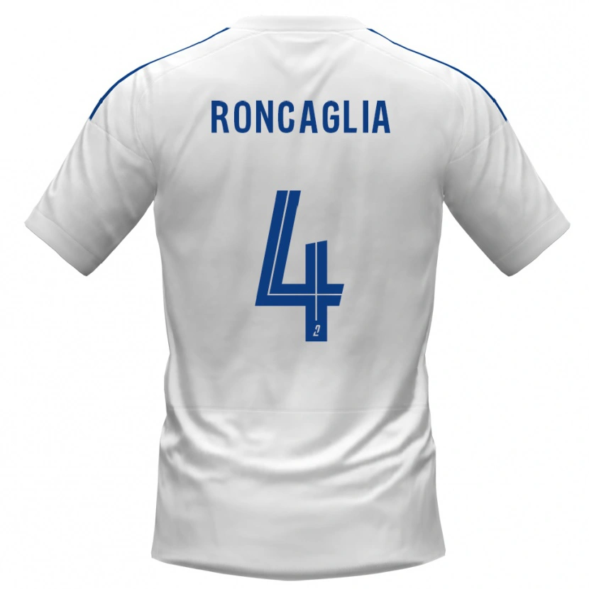 Danxen Dames Anthony Roncaglia #4 Wit Blauw Uitshirt Uittenue 2025/26 T-Shirt België