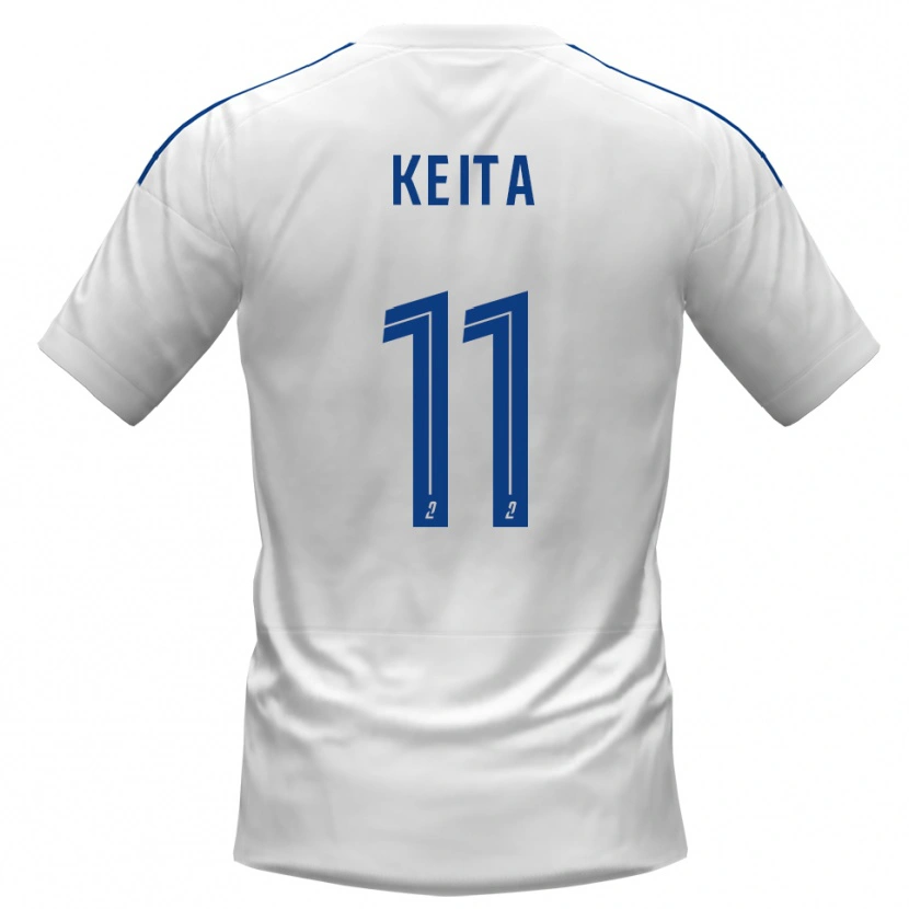 Danxen Dames Moussa Keita #11 Wit Blauw Uitshirt Uittenue 2025/26 T-Shirt België