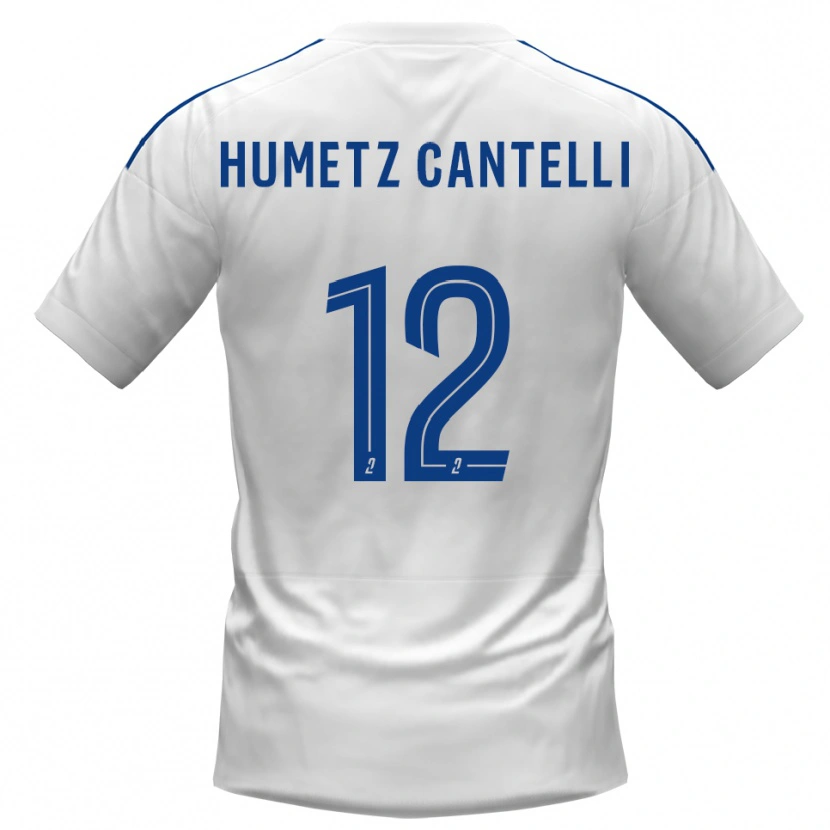 Danxen Dames Ange Humetz Cantelli #12 Wit Blauw Uitshirt Uittenue 2025/26 T-Shirt België