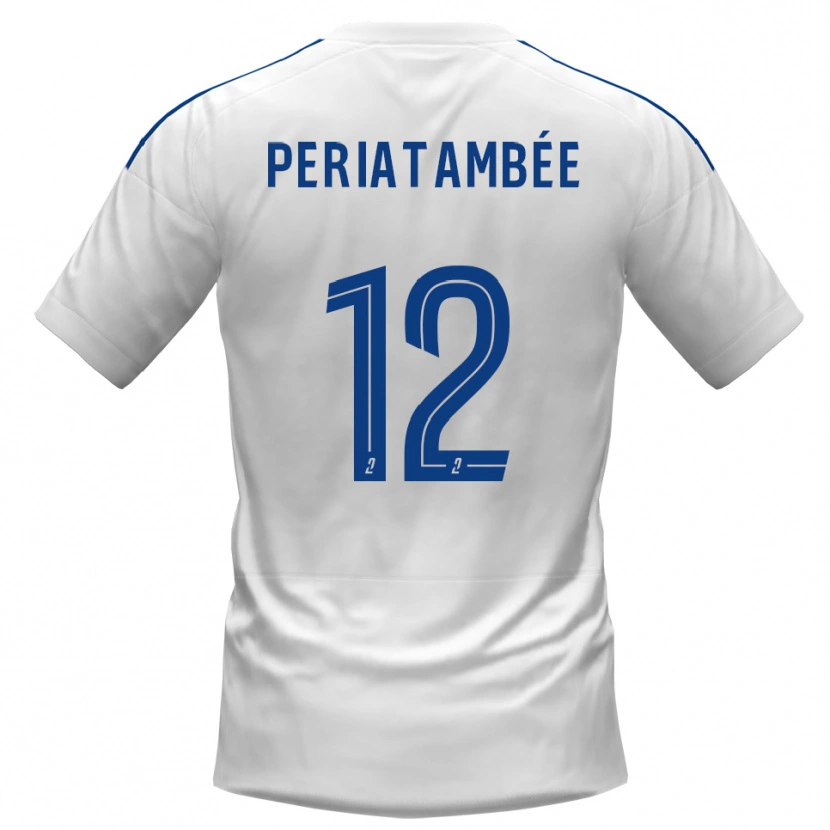 Danxen Dames Tanis Periatambée #12 Wit Blauw Uitshirt Uittenue 2025/26 T-Shirt België