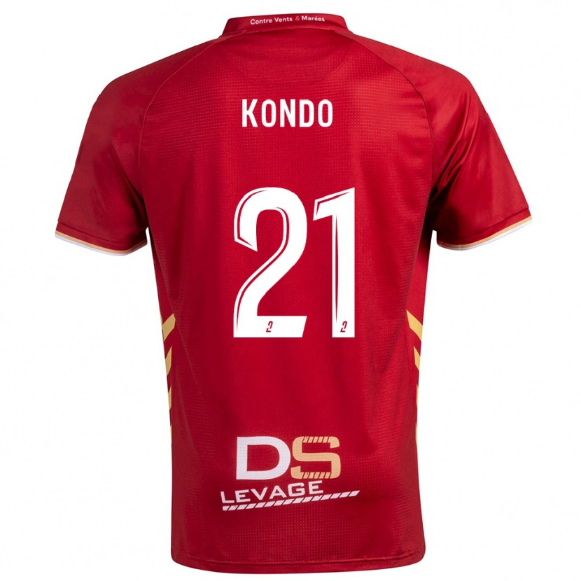Danxen Dames Geoffrey Kondo #21 Bourgondisch Goud Uitshirt Uittenue 2025/26 T-Shirt België