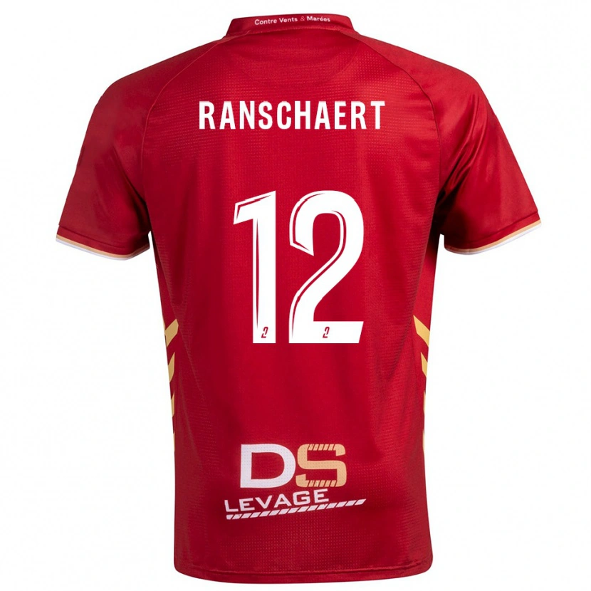 Danxen Dames Rafael Ranschaert #12 Bourgondisch Goud Uitshirt Uittenue 2025/26 T-Shirt België