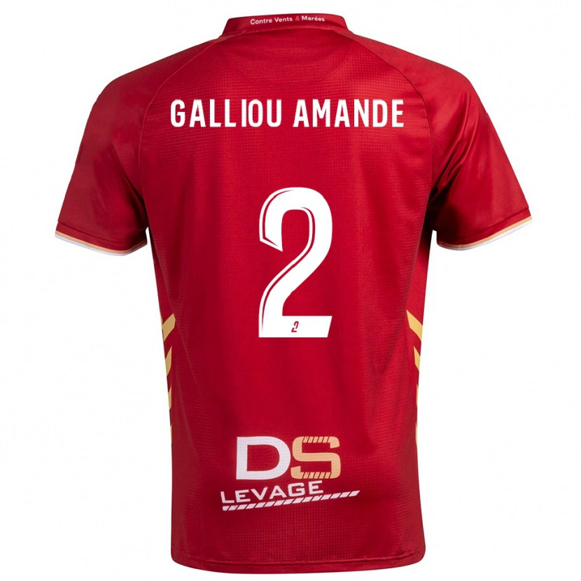 Danxen Dames Noa Galliou Amande #2 Bourgondisch Goud Uitshirt Uittenue 2025/26 T-Shirt België