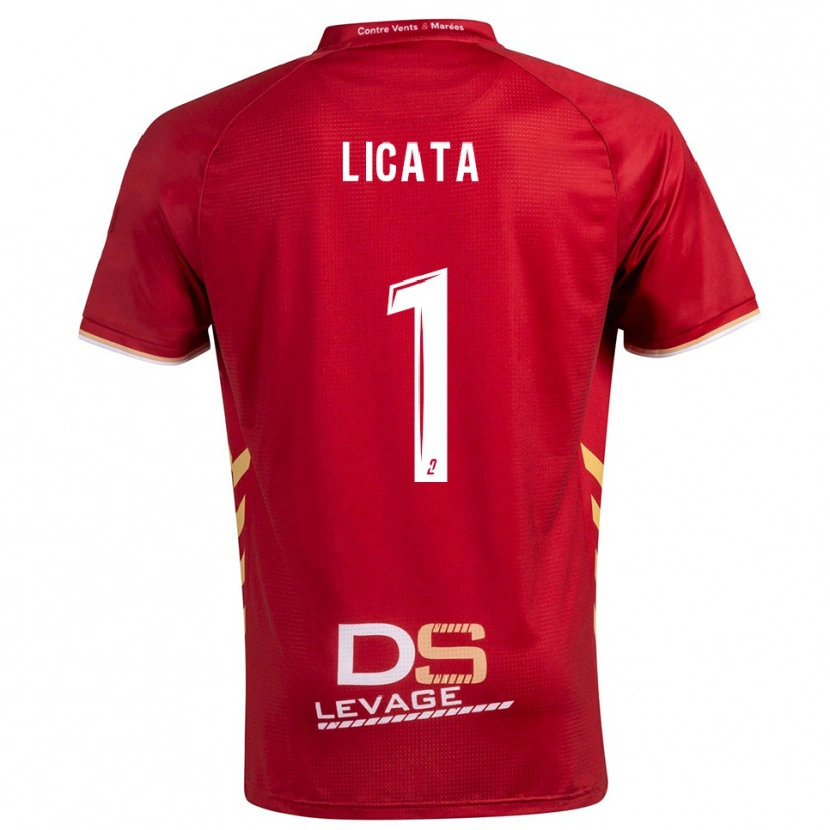 Danxen Dames Rafael Licata #1 Bourgondisch Goud Uitshirt Uittenue 2025/26 T-Shirt België
