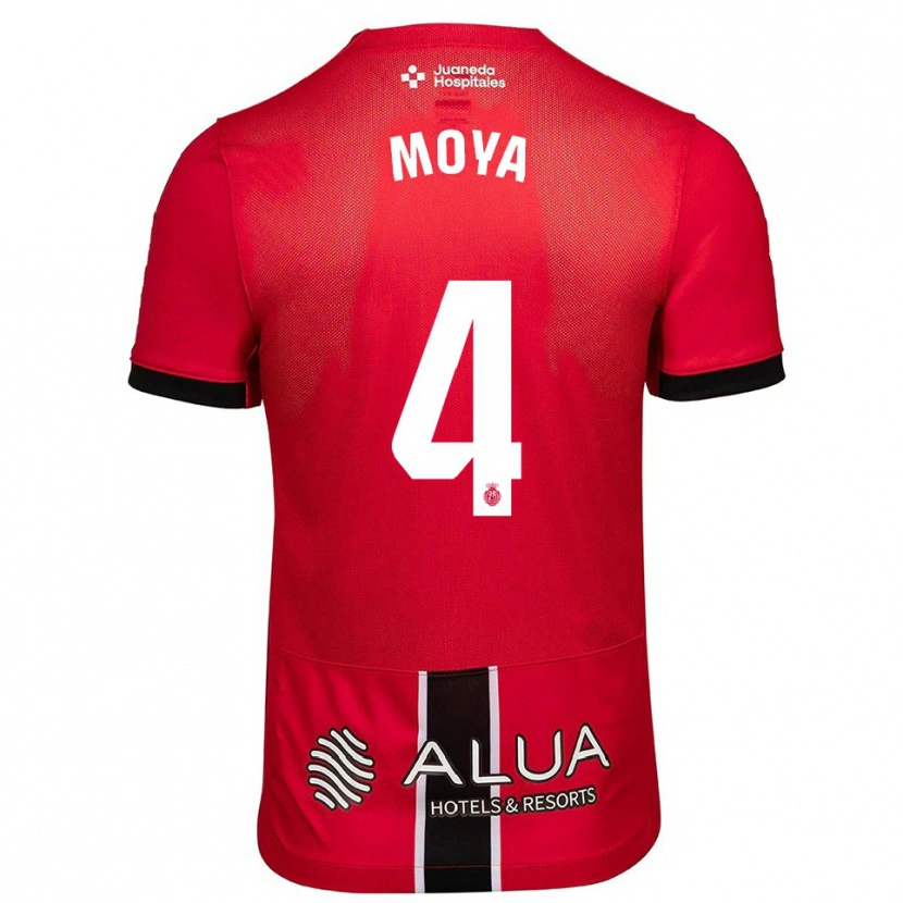 Danxen Kinderen Pablo Moyá #4 Rood Zwart Thuisshirt Thuistenue 2025/26 T-Shirt België