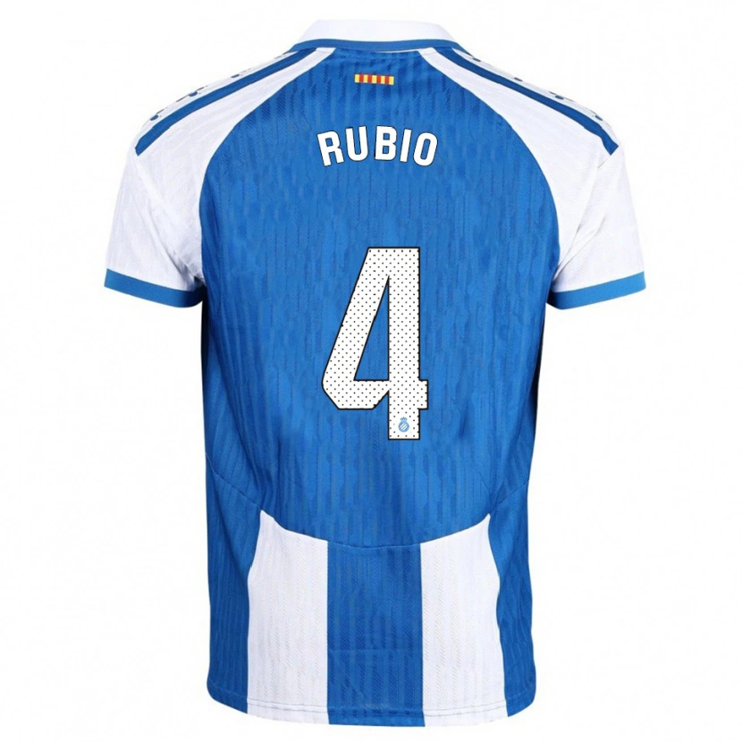 Danxen Kinderen Miguel Rubio #4 Blauw Wit Thuisshirt Thuistenue 2025/26 T-Shirt België
