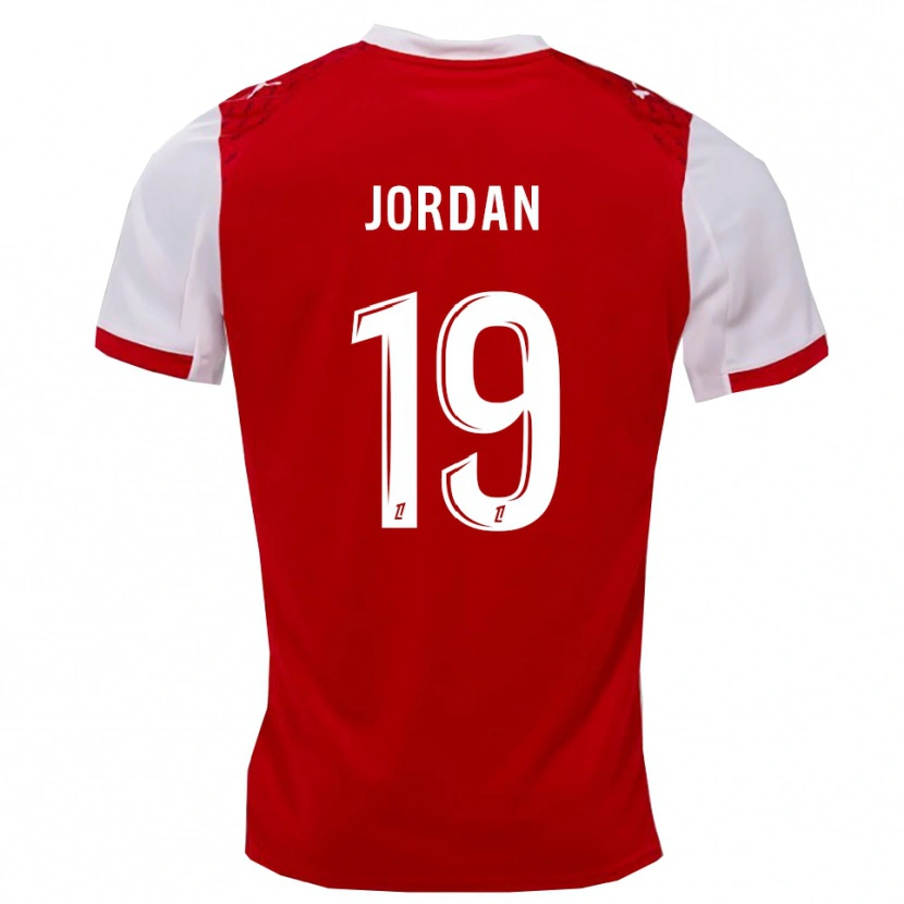 Danxen Kinderen Jordan #19 Rood Wit Thuisshirt Thuistenue 2025/26 T-Shirt België