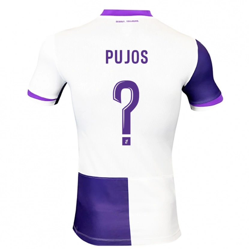 Danxen Kinderen Clément Pujos #0 Paars Wit Thuisshirt Thuistenue 2025/26 T-Shirt België