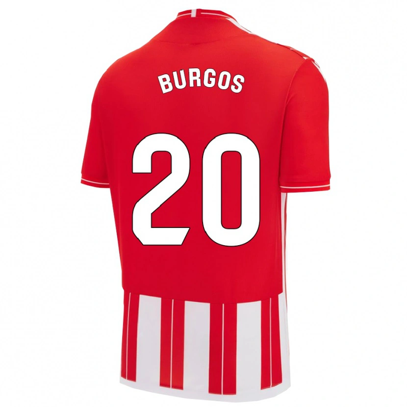 Danxen Kinderen Iker Burgos #20 Rood Wit Thuisshirt Thuistenue 2025/26 T-Shirt België