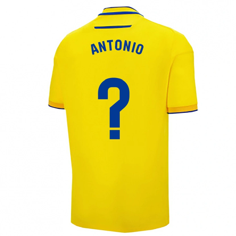 Danxen Kinderen Antonio Rodríguez #0 Geel Marineblauw Thuisshirt Thuistenue 2025/26 T-Shirt België