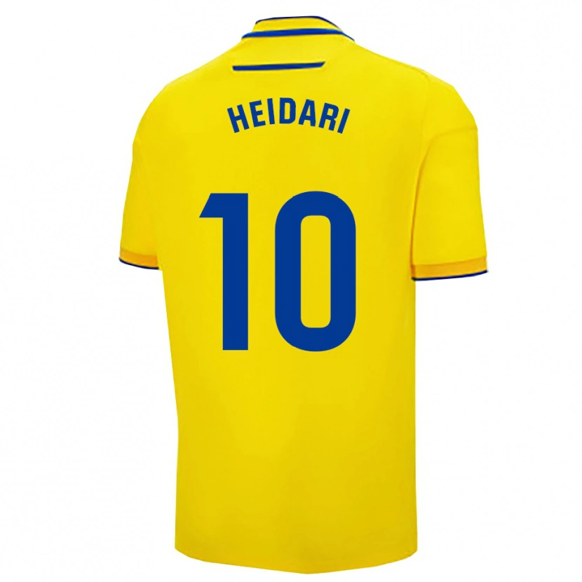 Danxen Kinderen Arman Heidari #10 Geel Marineblauw Thuisshirt Thuistenue 2025/26 T-Shirt België