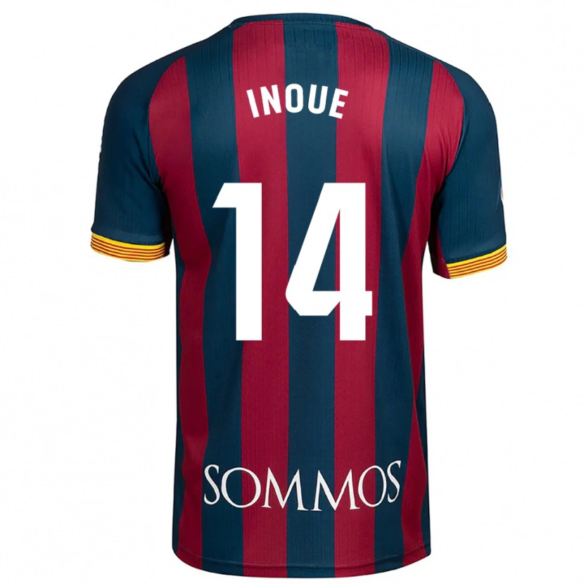 Danxen Kinderen Moe Inoue #14 Marineblauw Rood Thuisshirt Thuistenue 2025/26 T-Shirt België
