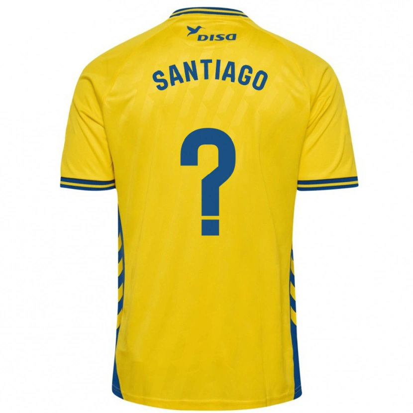 Danxen Kinderen Eduardo Santiago #0 Geel Blauw Thuisshirt Thuistenue 2025/26 T-Shirt België