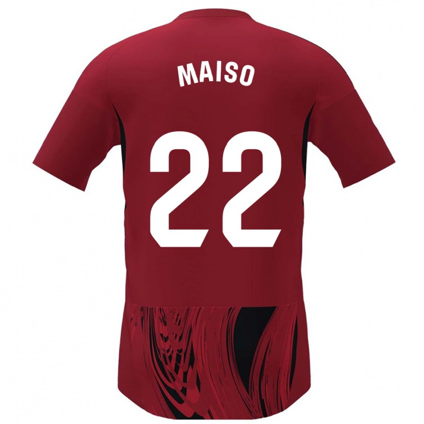 Danxen Kinderen Álvaro Maiso #22 Rood Zwart Thuisshirt Thuistenue 2025/26 T-Shirt België