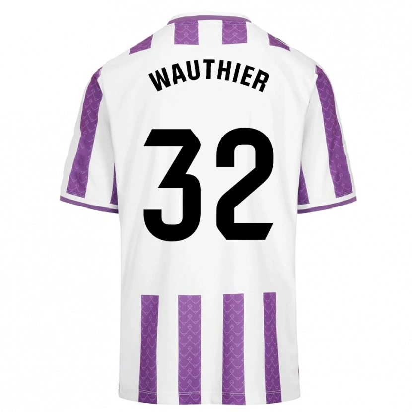 Danxen Kinderen Hugo Wauthier #32 Paars Wit Thuisshirt Thuistenue 2025/26 T-Shirt België
