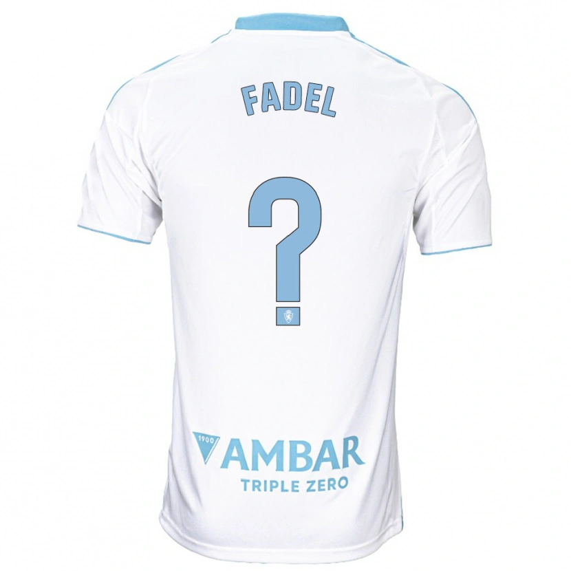 Danxen Kinderen Ismael Fadel #0 Wit Hemelsblauw Thuisshirt Thuistenue 2025/26 T-Shirt België