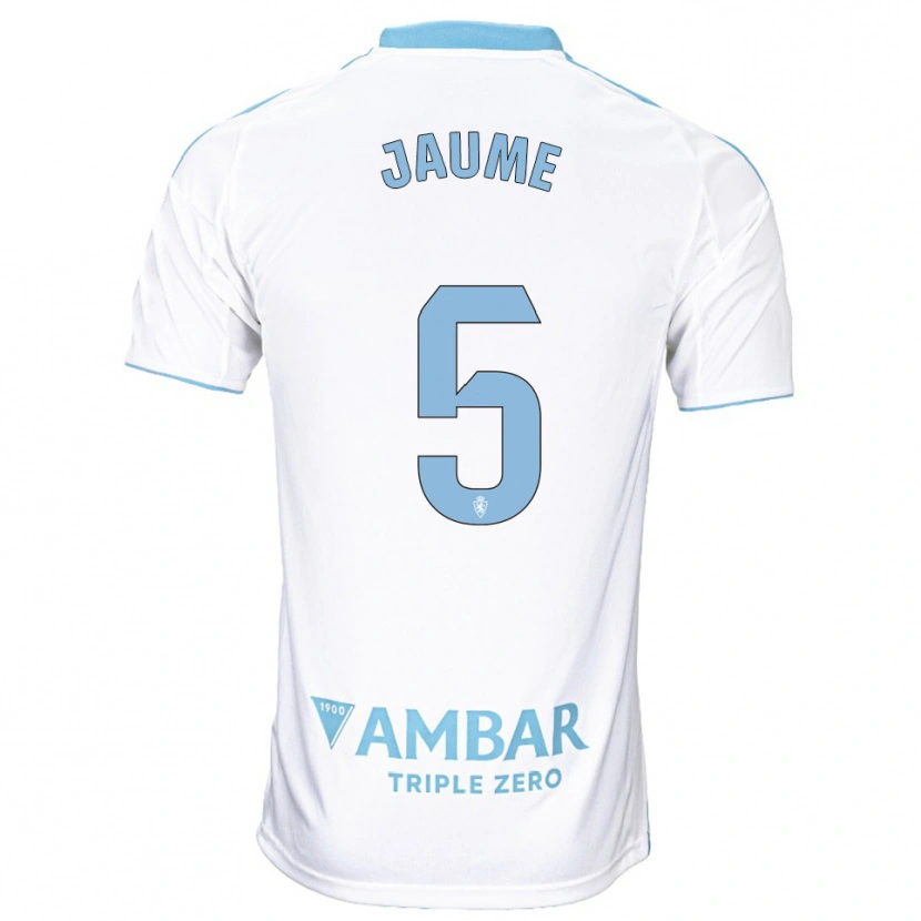 Danxen Kinderen Jaume Grau #5 Wit Hemelsblauw Thuisshirt Thuistenue 2025/26 T-Shirt België