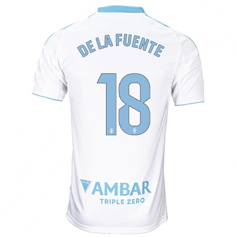 Danxen Kinderen Paulino De La Fuente #18 Wit Hemelsblauw Thuisshirt Thuistenue 2025/26 T-Shirt België