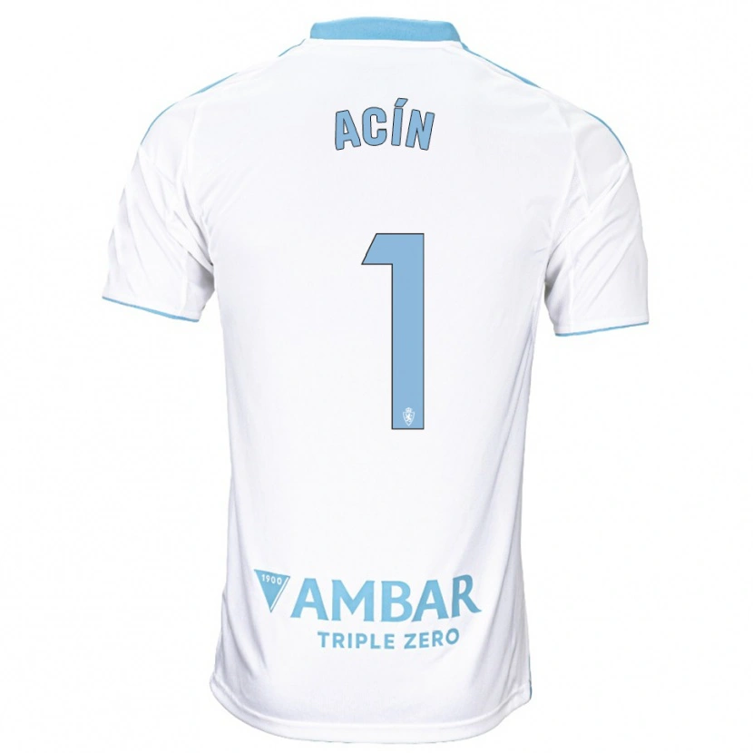Danxen Kinderen Guillermo Acín #1 Wit Hemelsblauw Thuisshirt Thuistenue 2025/26 T-Shirt België