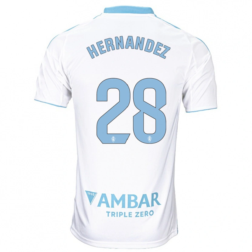 Danxen Kinderen Diego Hernández #28 Wit Hemelsblauw Thuisshirt Thuistenue 2025/26 T-Shirt België