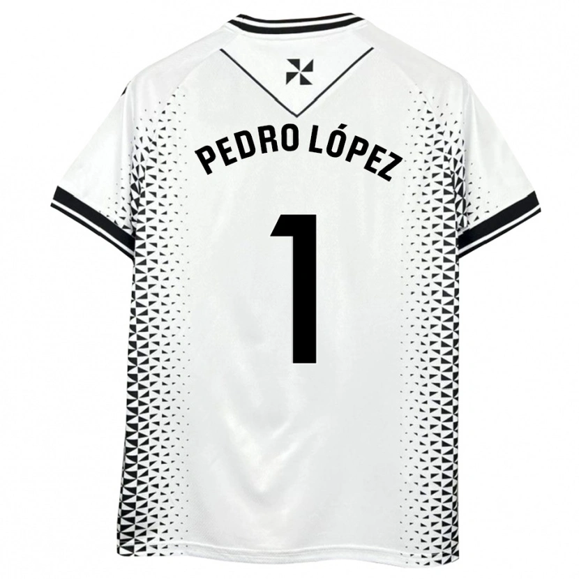 Danxen Kinderen Pedro López #1 Wit Zwart Thuisshirt Thuistenue 2025/26 T-Shirt België